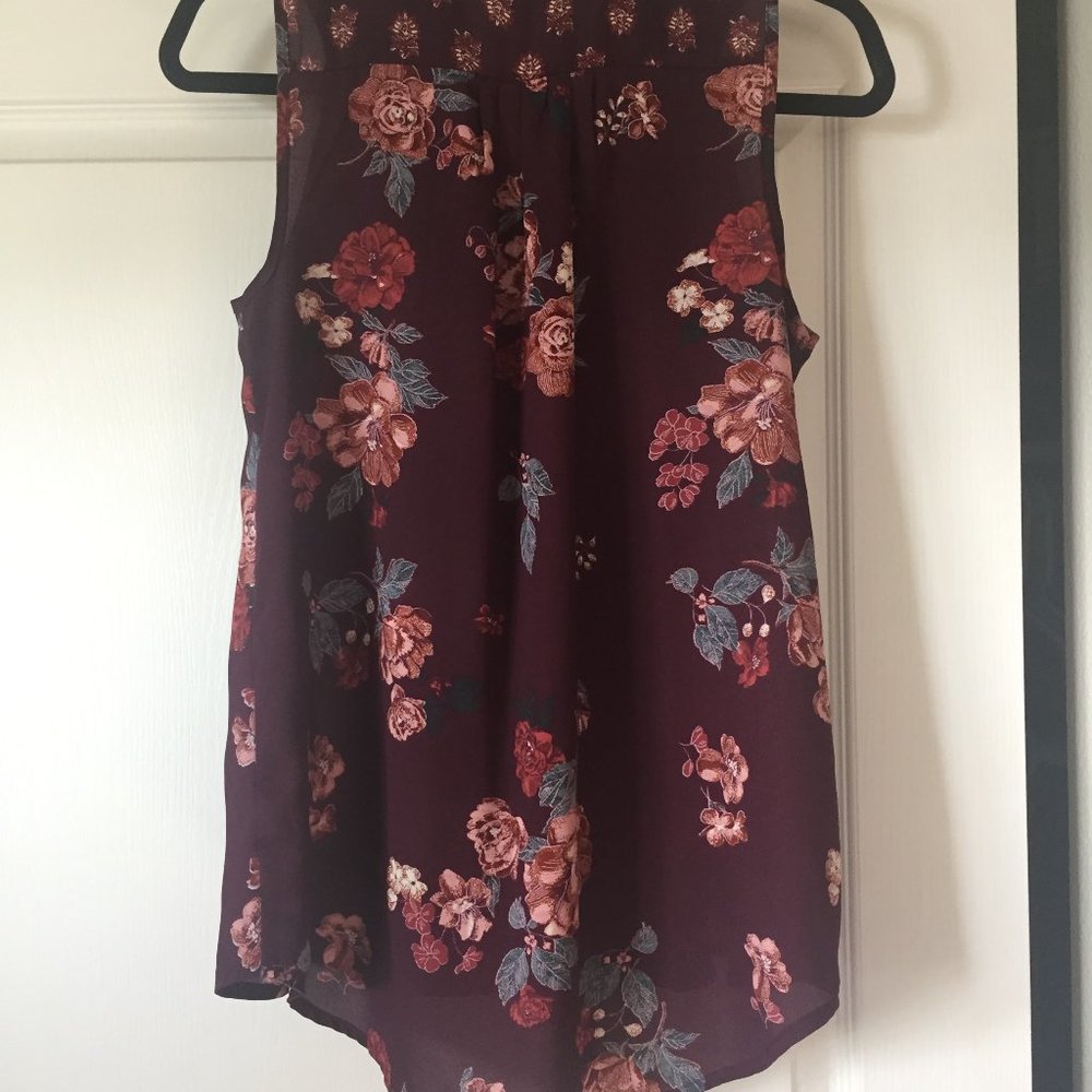 Burgundy BOHO top - Picture 2 of 4
